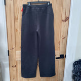 WOMENS CALIA SOFT SCUBA WIDE LEG PANTS BLK L NWT