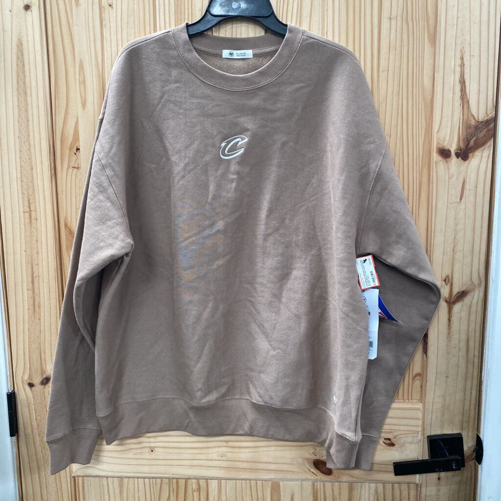 WOMENS 47 BRAND CLEVELAND CAVALIERS TAUPE SWEATSHIRT XL NWT