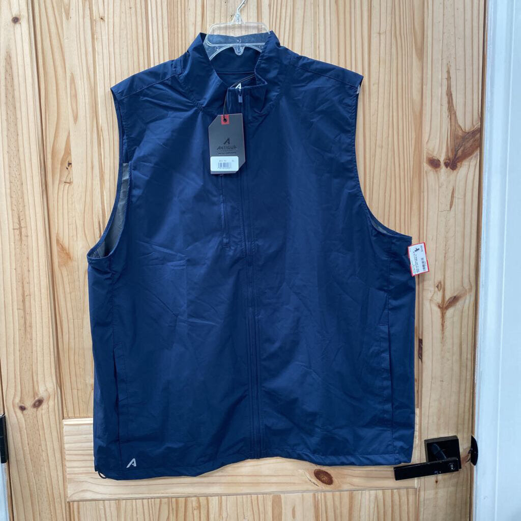 MENS ANTIGUA NAVY BLUE VEST XL NWT