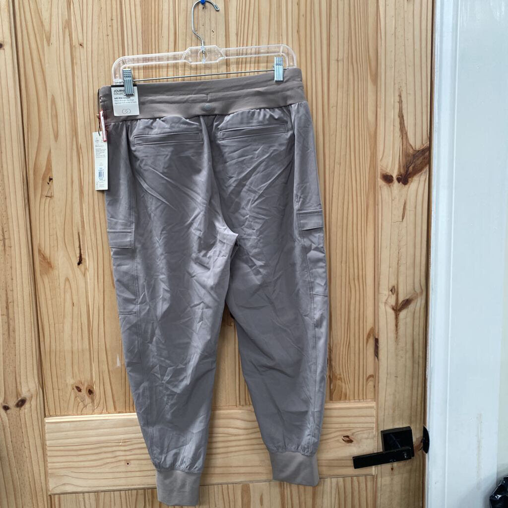 WOMENS CALIA MID RISE JOGGER DK TAUPE M NWT