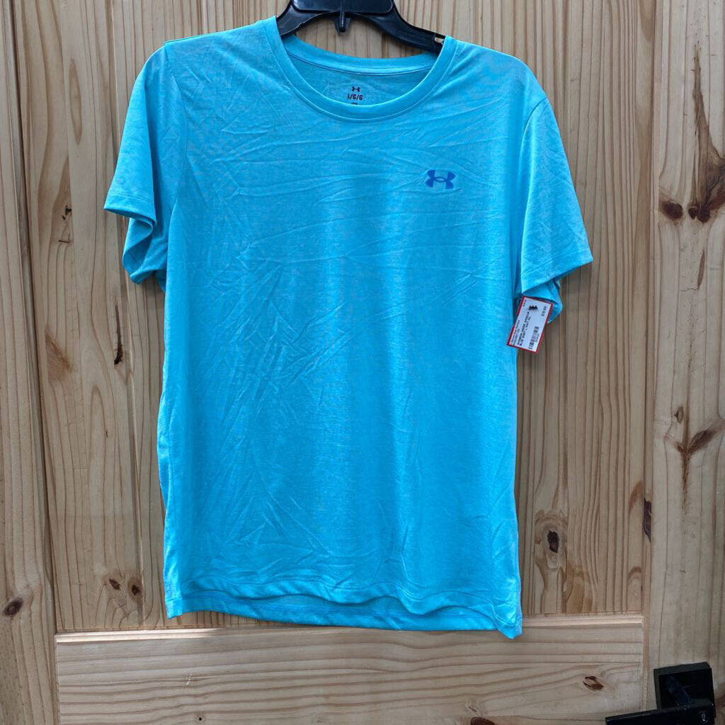 WOMENS UNDER ARMOUR SKY BLUE SHIRT L NWT