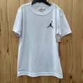BOYS JORDAN SHIRT WHITE/BLK S 8/10 NWT