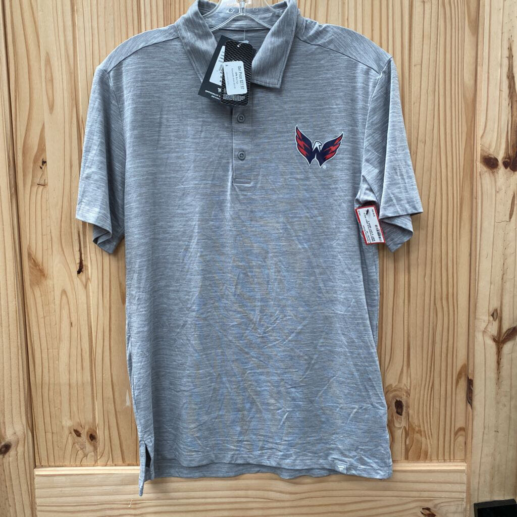 MENS FANACTICS GREY POLO SHIRT S NWT