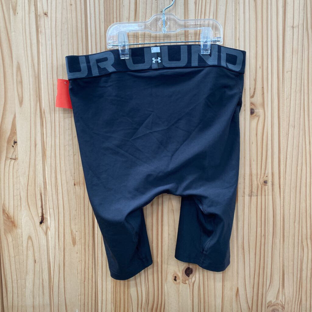 MENS UNDER ARMOUR COMPRESSION SHORTS BLK/GREY L NWT