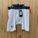 MENS UNDER ARMOUR SHORTS WHITE/BLK L NWT