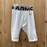 MENS UNDER ARMOUR COMPRESSION SHORTS WHITE/BLK S NWT
