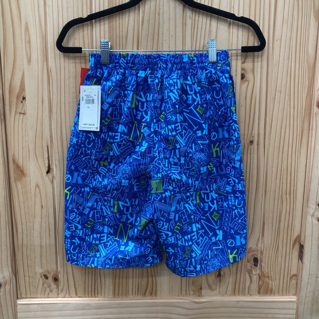 BOYS NIKE SWIM BLUE SHORTS XL 14 NWT