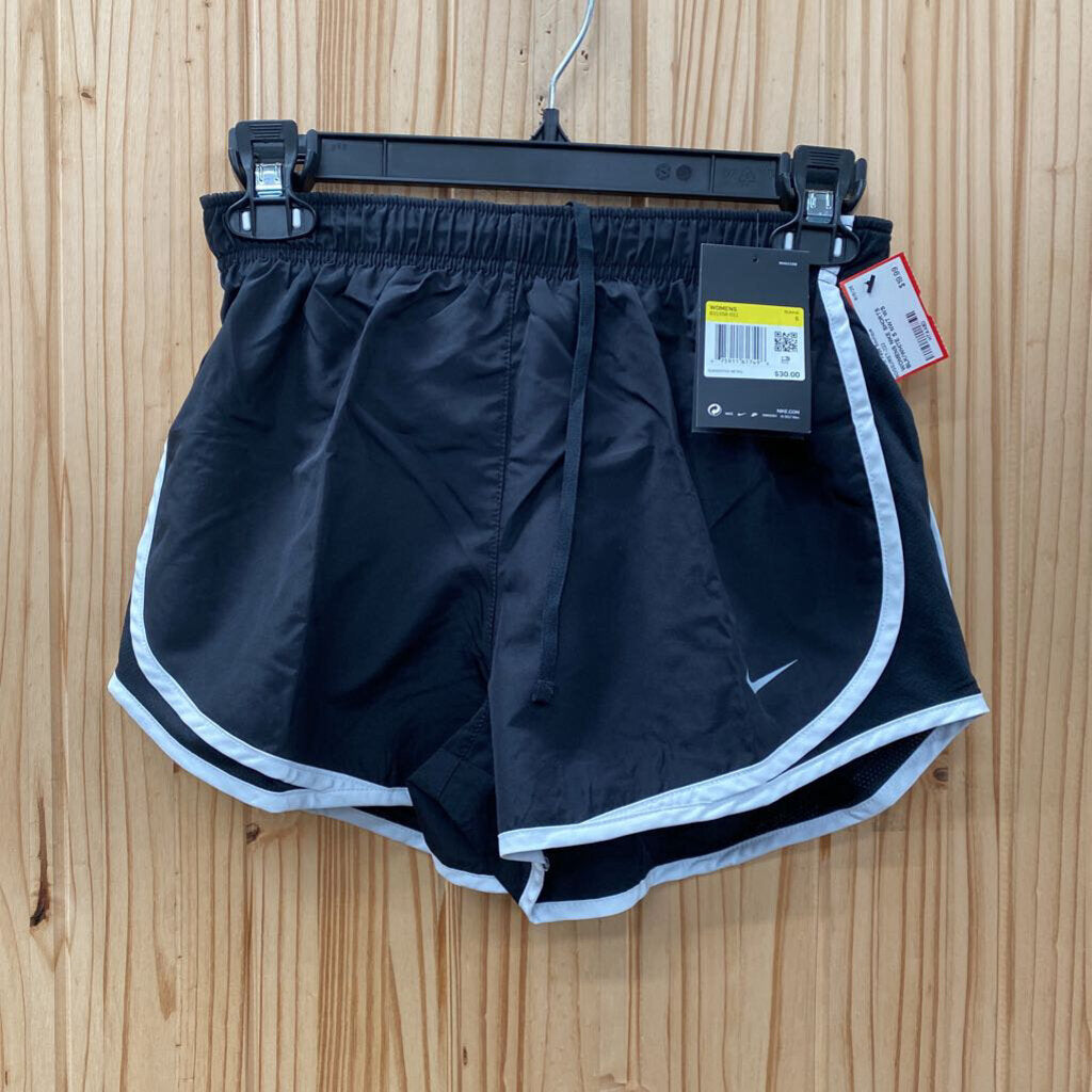 WOMENS NIKE SHORTS BLK/WHITE S NWT