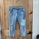 WOMENS KANCAN LT DENIM DIST. JEANS 32