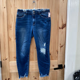 WOMENS KANCAN DK DENIM DIST. JEANS 15