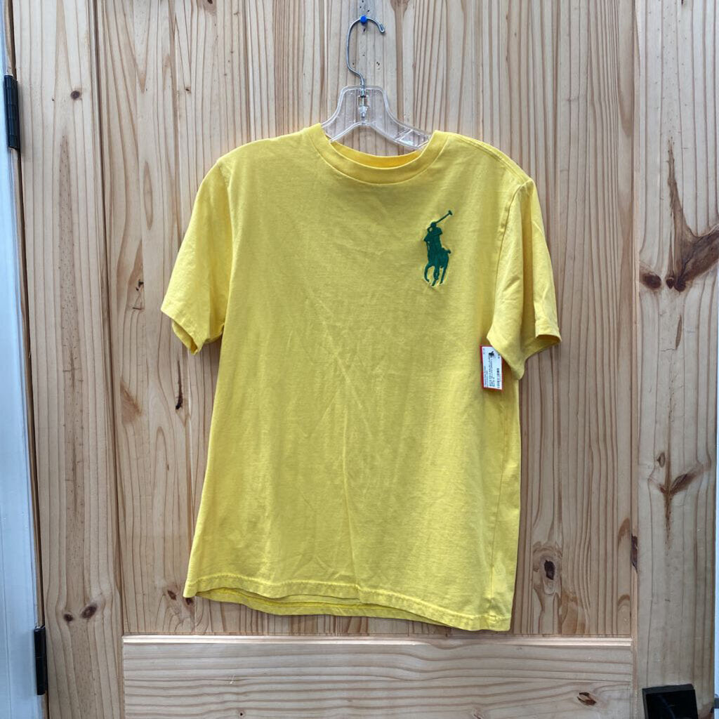 BOYS POLO RALPH LAUREN SHIRT YELLOW/GREEN L 14/16