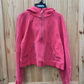 WOMENS LULULEMON DK PINK CROP TOP SCUBA JACKET M/L
