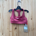 GIRLS NIKE SPORTS BRA DK MAUVE/WHITE XS NWT