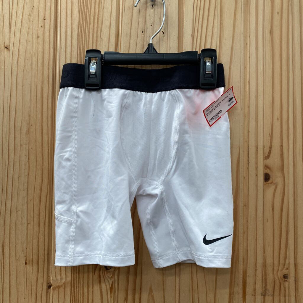 BOYS NIKE SHORTS WHITE/BLK M 6 NWT