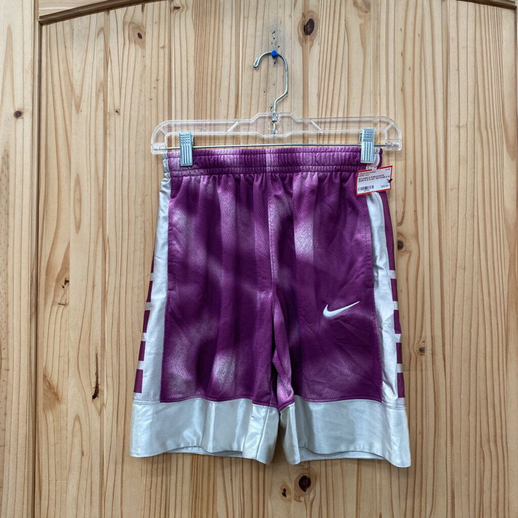 BOYS/GIRLS PURPLE/WHITE SHORTS M 10 NWT
