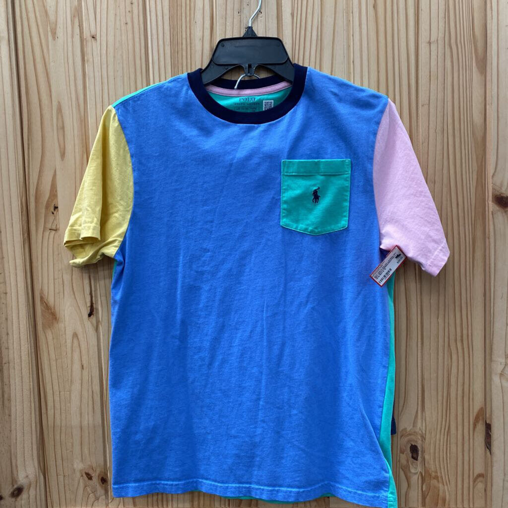 BOY POLO RALPH LAUREN 2PC SET GRAY/GREEN/RED/PINK L 14/16
