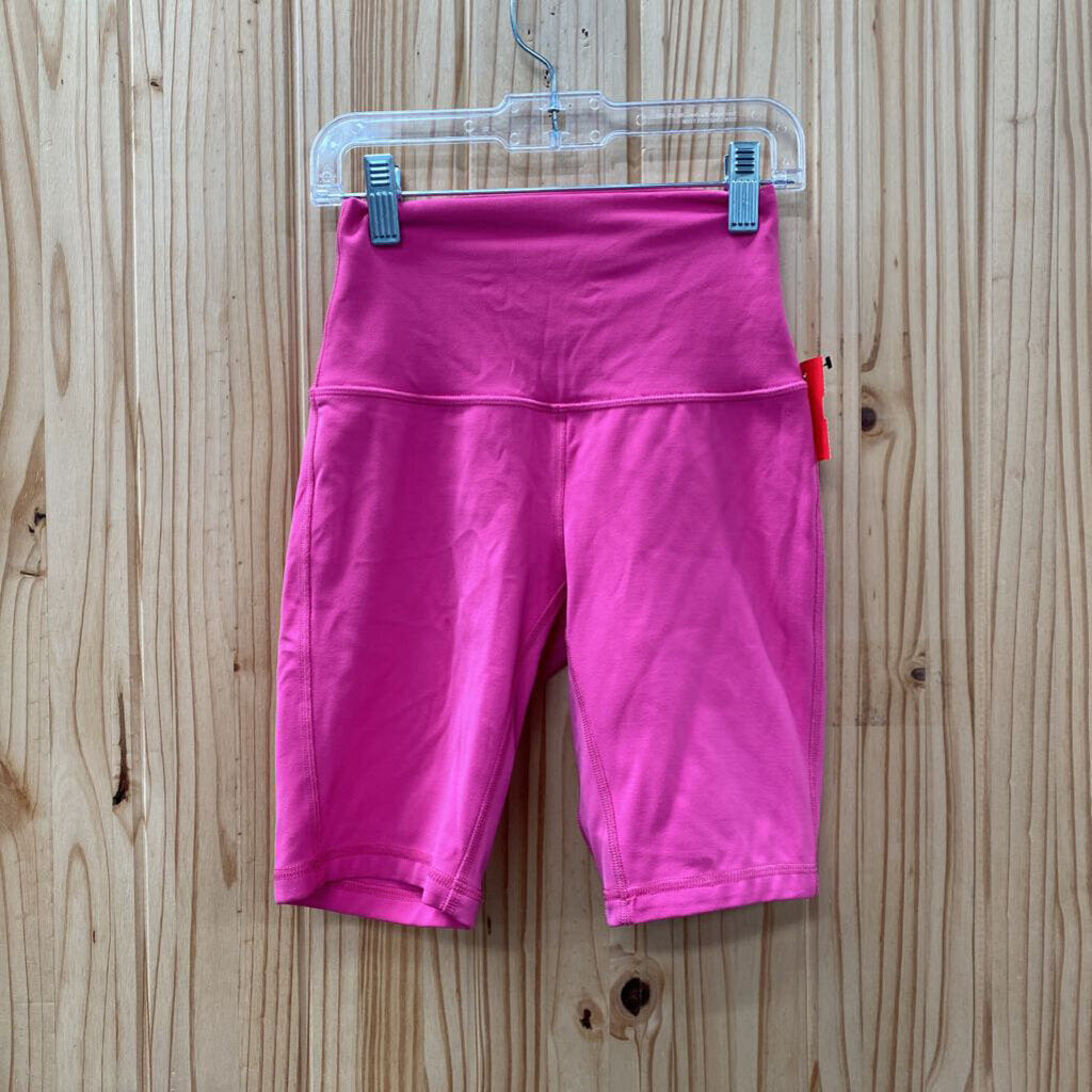 LULULEMON SIZE 2 DOUBLE ALIGN SHORTS PINK