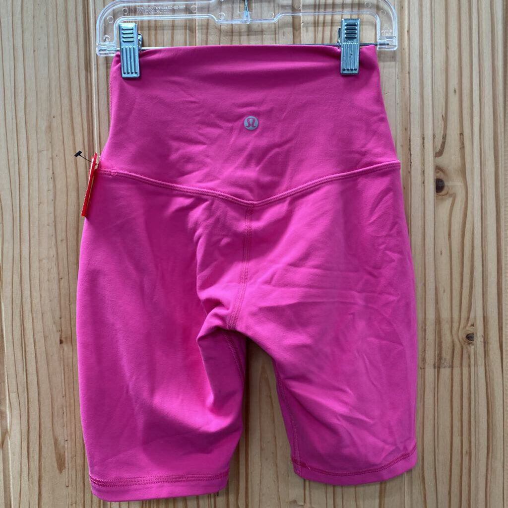 LULULEMON SIZE 2 DOUBLE ALIGN SHORTS PINK