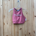 PELOTON MAUVE/WHITE SPORTS BRA