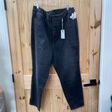 WOMENS GOOD AMERICAN BLK DENIM JEANS 22