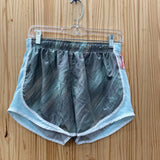 WOMENS NIKE SHORTS SEAWEED GREEN/WHITE/SKY BLUE M