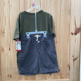 BOYS GAP 2PC SET TRICERATOPS OLIVE GREEN/DK GRAY 8 NWT