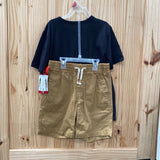 BOYS GAP 2PC SET GAP ATHLETIC BLK/TAUPE 8 NWT