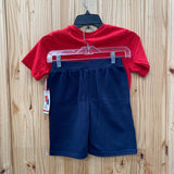 BOYS SPIDERMAN 2PC SET RED/NAVY BLUE 7/ 8 NWT