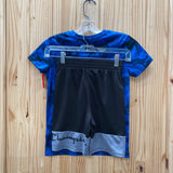 BOYS CHAMPION 2PC SET BLUE CAMO/BLK/GRAY 7/8