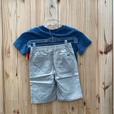 BOYS LICKY BRAND 2PC SET TEAL/TAUPE/ORANGE 7 NWT