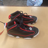 BOYS JORDAN SHOES RED/WHITE/BLK 1Y
