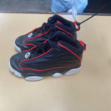 BOYS JORDAN SHOES RED/WHITE/BLK 1Y