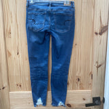 WOMENS AMERICAN EAGLE DENIM DIST. JEANS 4 REGULAR