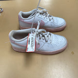 GIRLS NIKE AIR FORCE 1S SHOES PINK/WHITE 6Y