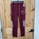 WOMENS ADIDAS CARGO JOGGERS WINE/PEACH S