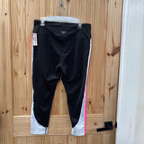 WOMENS REEBOK LEGGINGS BLK/WHITE/PINK XL