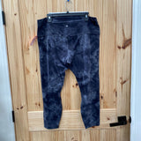WOMENS LULULEMON LEGGINGS BLK/GRAY 18