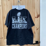 MENS NIKE SEAHAWKS CHAMPIONS SUPER BOWL XL SHIRT BLK/SILVER NWT