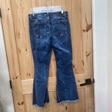 WOMENS BUCKLE BLK DENIM DIST. JEANS 29