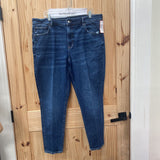 WOMENS AMERICAN EAGLE DK DENIM JEANS 20 SHORT