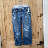 WOMENS BKE DENIM DIST. CAPRIS 26