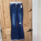 WOMENS KANCAN DENIM FLARE JEANS 3