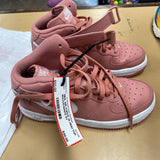 NIKE AIR FORCE 1S HIGH TOP MAUVE/WHITE 5Y