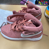 NIKE AIR FORCE 1S HIGH TOP MAUVE/WHITE 5Y