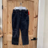 WOMENS ABERCROMBIE & FITCH BLK DENIM DIST. JEANS 8