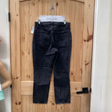 WOMENS ABERCROMBIE & FITCH BLK DENIM DIST. JEANS 8
