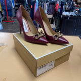 WOMENS MICHAEL KORS WINE HEELS 7.5 NEW