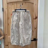 WOMENS DAVI & DANI TAUPE/WHITE STRIPE PANTS 1XL NWT