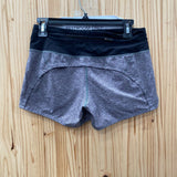 WOMENS LULULEMON GRAY/BLK SHORTS 4
