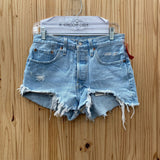 WOMENS LEVI LT DENIM JEAN SHORTS 27
